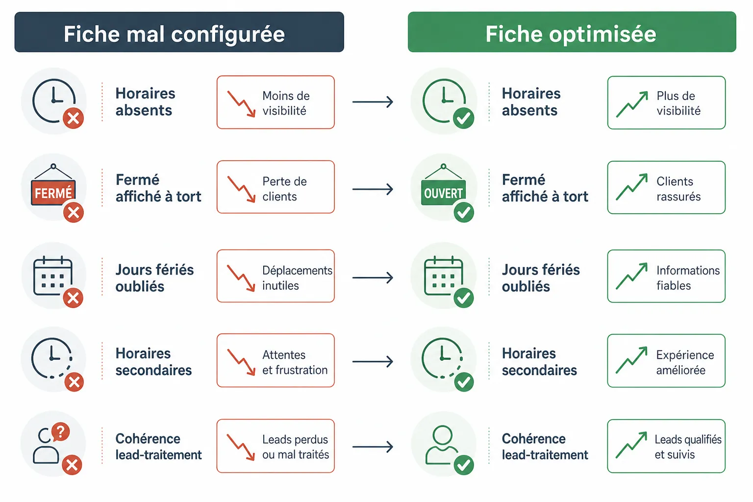 Fiche Google Business : pourquoi vos horaires coûtent des clients
